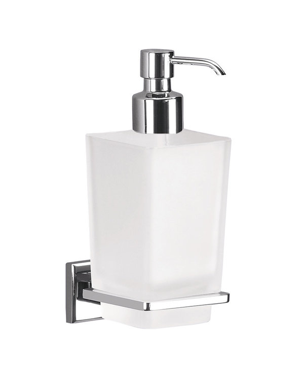 Gedy Colorado Glass Soap Dispenser In chrome 6981-13