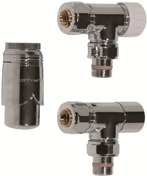 Saneux a pair of chrome premium angled rad valves VA-1043