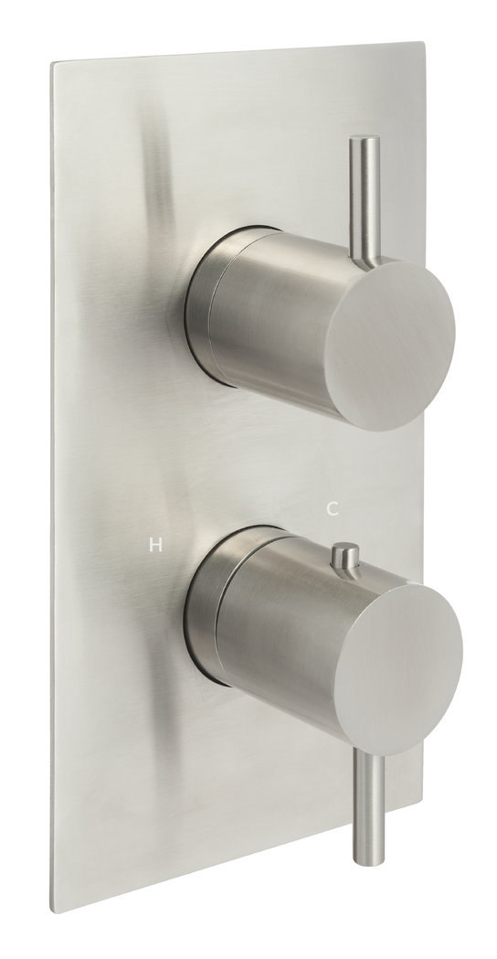 Brushed Stainless Steel Shower Valve Inox by JTP