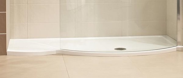 Roman Colossus 1700mm matt white shower tray and waste FC1R