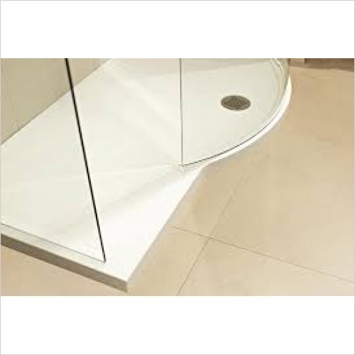 Roman Colossus 1450mm right white shower tray and waste FCT1R