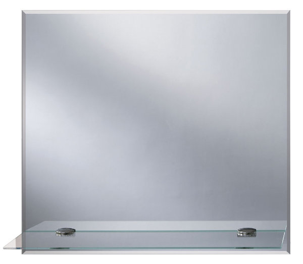 Straight 50 Bathroom Mirror with Glass Shelf Ledge B004853