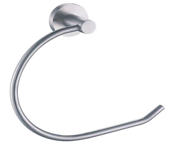 Brushed Stainless Steel Towel Ring Inox by JTP
