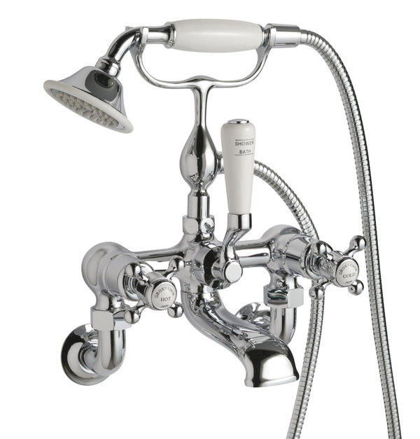 Nickel Wall Mounted Traditional Bath Shower Tap