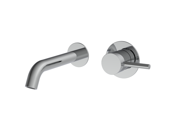 Cos Wall Mounted Basin Mixer 2 Plates Chrome Tap from Saneux