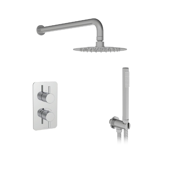 Saneux Cos Chrome 2 Outlet Thermostatic Shower Package COSP01