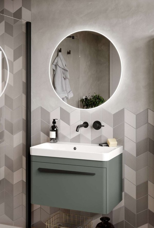 800mm Round Bathroom LED Mirror Oska by Saneux