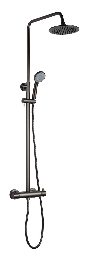 VOS Thermostatic Bar Valve with 2 Outlets in Gunmetal Grey JTP