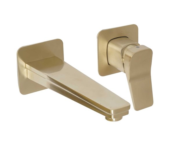 HIX Basin Tap Brushed Brass Wall Mounted by JTP