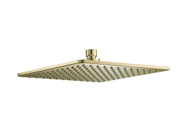 HIX Brushed Brass Square Shower Head by JTP