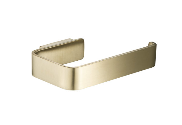 HIX Brushed Brass Square Toilet Roll Holder by JTP