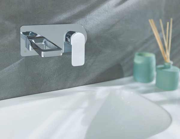 White Wall Mounted Basin Tap Mixer Axel by JTP
