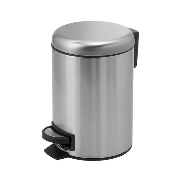 Gedy Potty Pedal Bin 5L Brushed Stainless Steel